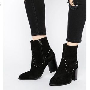 ASOS RAMDON Suede Studded Ankle Boots - Size 7